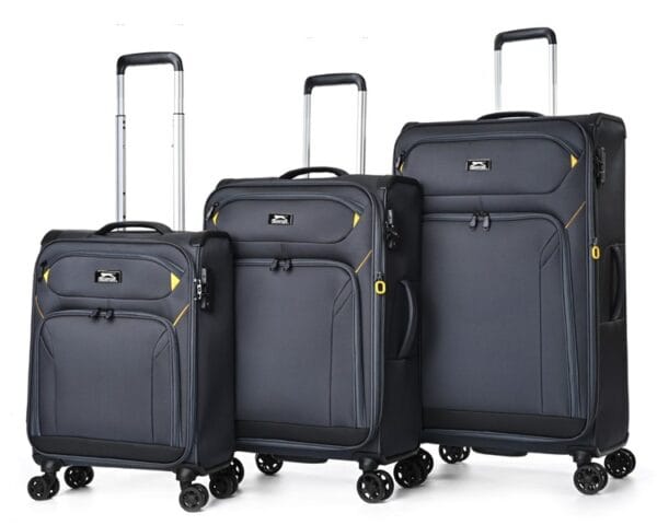 סט 3 מזוודות גודל XL איכותיות 19″+24″+29″ מבית Slazenger – דגם New York- אפור