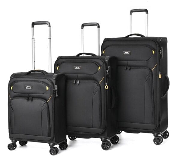 סט 3 מזוודות גודל XL איכותיות 19″+24″+29″ מבית Slazenger – דגם New York- שחור
