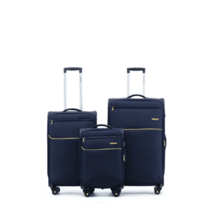 סט 3 מזוודות 28"+24"+20" בד סופר לייט פרימיום מבית TROOPER - דגם Montreal Blite
