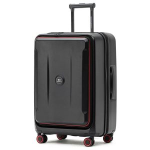 מזוודה עליה מטוס 20 קשיחה בפתיחה קדמית דגם Ottawa מותג Eternity - שחור