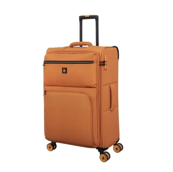 סט מזוודות בד הקלות בעולם 3 יח' 30-25-20 מבית IT Luggage דגם C- כתום2
