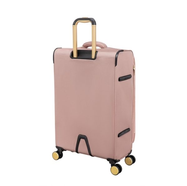 סט מזוודות בד קלות במשקל נוצה 3 יח' 30-25-20 מבית IT Luggage דגם GLIMMERING- ורוד3