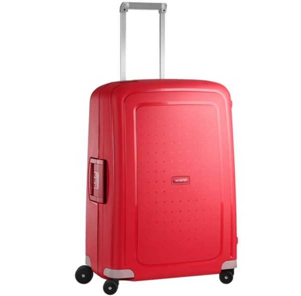מזוודה קשיחה בינונית 25'' אינץ' 69cm דגם S’Cure מותג Samsonite- אדום