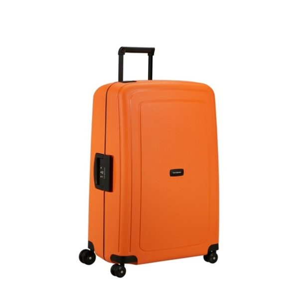 מזוודה קשיחה גדולה 28'' אינץ' S’ure 75cm דגם S’Cure מותג Samsonite- כתום