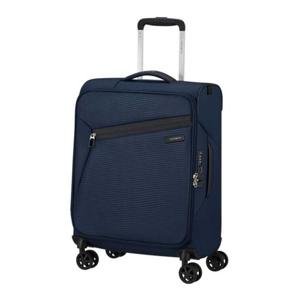 מזוודת טרולי קלה עליה למטוס 20'' אינץ' 1.8 ק”ג 55cm דגם Litebeam מותג Samsonite -כחול ניייבי