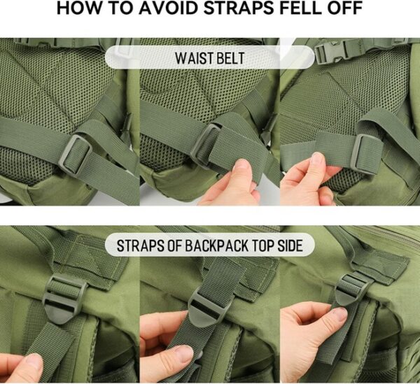 תרמיל טקטי צבאי REEBOW GEAR מותג ARMY עם מערכת Molle- ירוק צבאי6